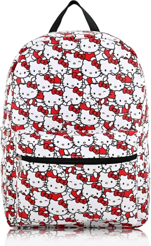 Sanrio Hello Kitty Backpack for Girls, Boys, Women, Men, Adults, Unisex | Cute PU Leather Large Travel Backpack Purse Shoulder Purse | Hello Kitty Bag and Accessories