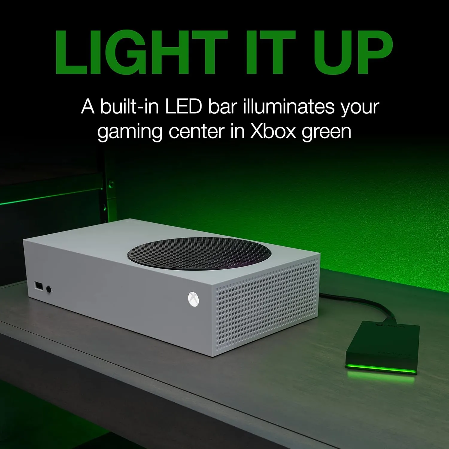 Seagate Game Drive SSD for Xbox 1TB External Solid State Drive - 3.5 Inch, USB 3.2 Gen 1, with built-in Green LED and Rescue Services (STLD1000400)
