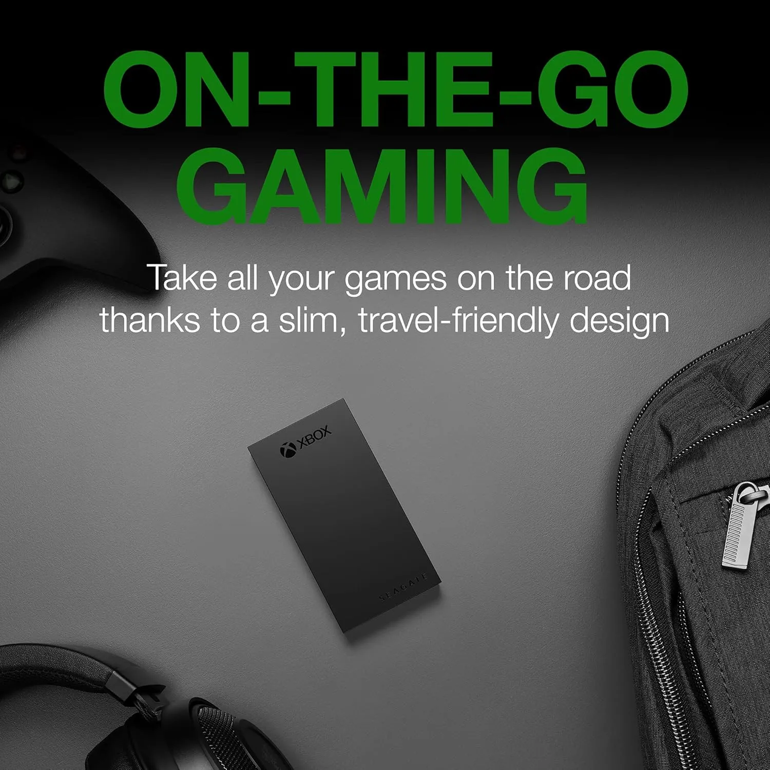 Seagate Game Drive SSD for Xbox 1TB External Solid State Drive - 3.5 Inch, USB 3.2 Gen 1, with built-in Green LED and Rescue Services (STLD1000400)
