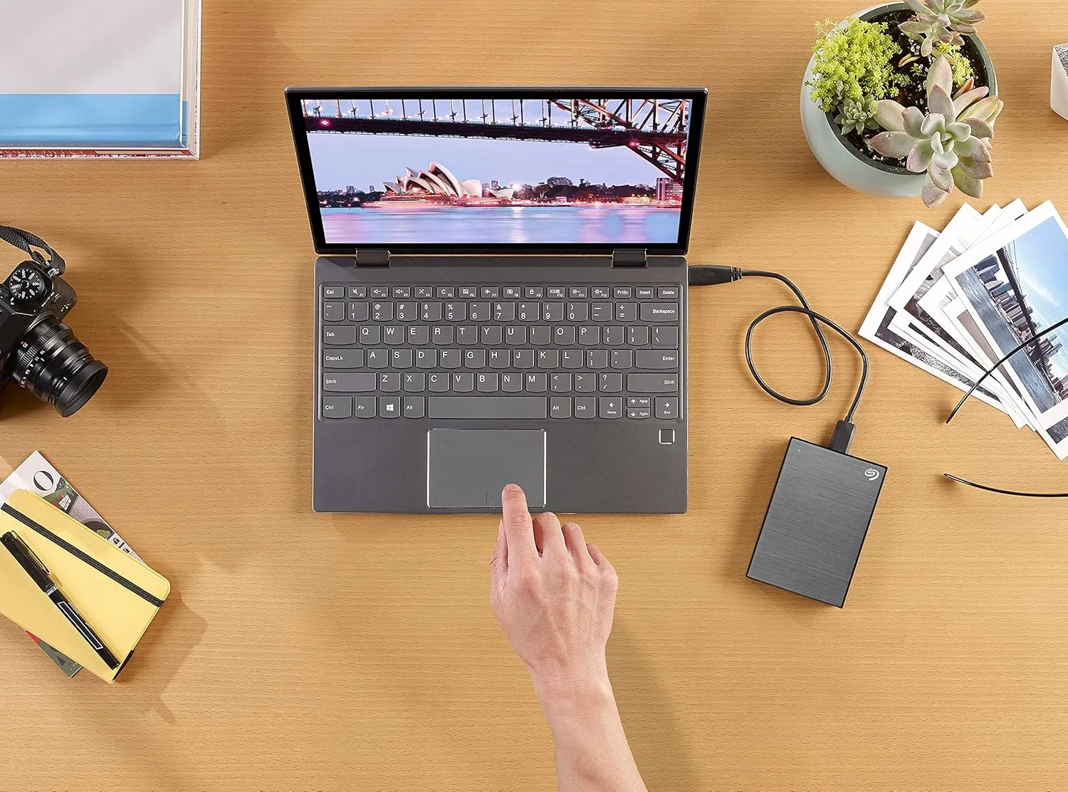 Seagate One Touch, 2TB, Password Activated Hardware encryption, Portable External Hard Drive, Portable External Hard Drive, PC, Notebook & Mac, USB 3.0, Space Gray (STKY2000404)