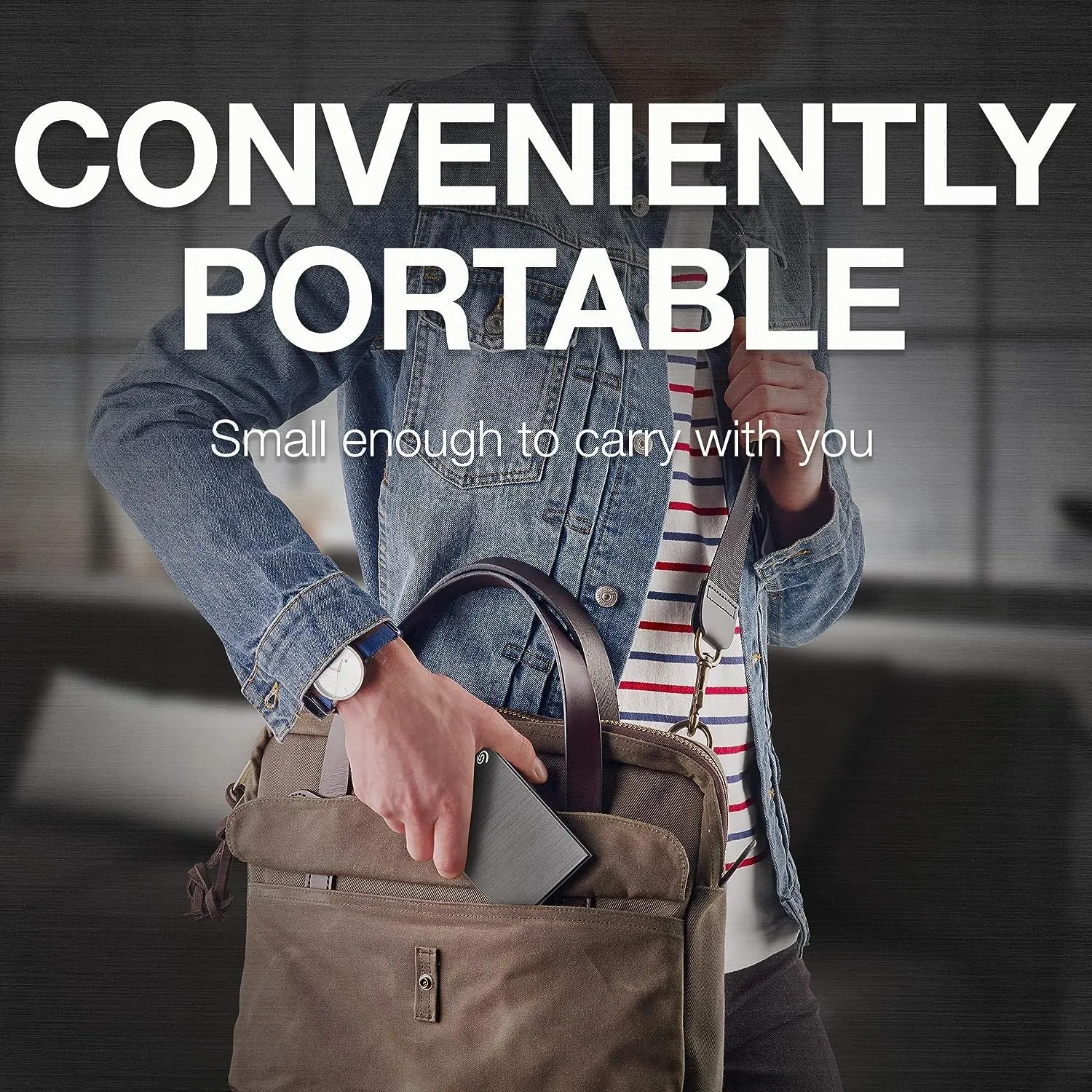 Seagate One Touch, 5TB, Password Activated Hardware encryption, Portable External Hard Drive, Portable External Hard Drive, PC, Notebook & Mac, USB 3.0, Space Gray (STKZ5000404)