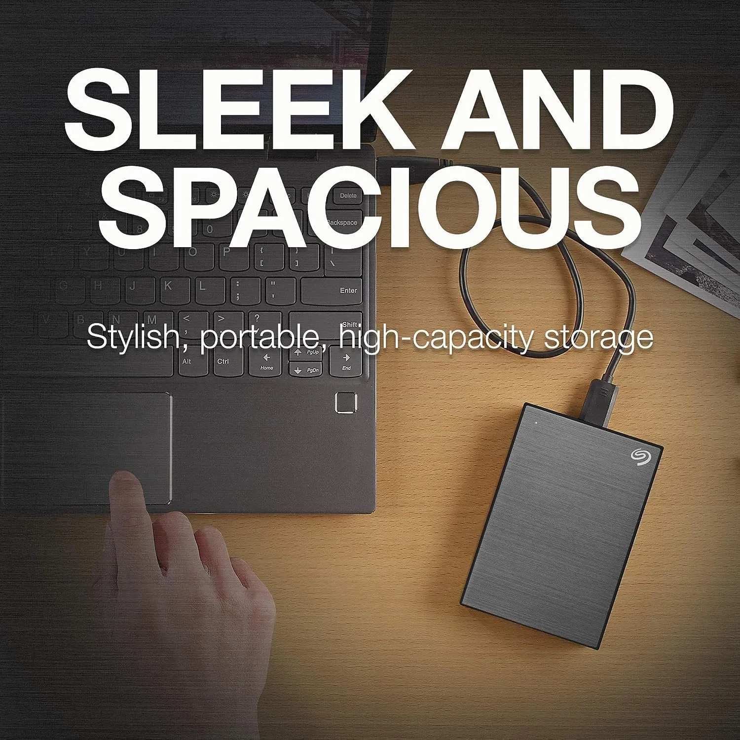Seagate One Touch, 5TB, Password Activated Hardware encryption, Portable External Hard Drive, Portable External Hard Drive, PC, Notebook & Mac, USB 3.0, Space Gray (STKZ5000404)