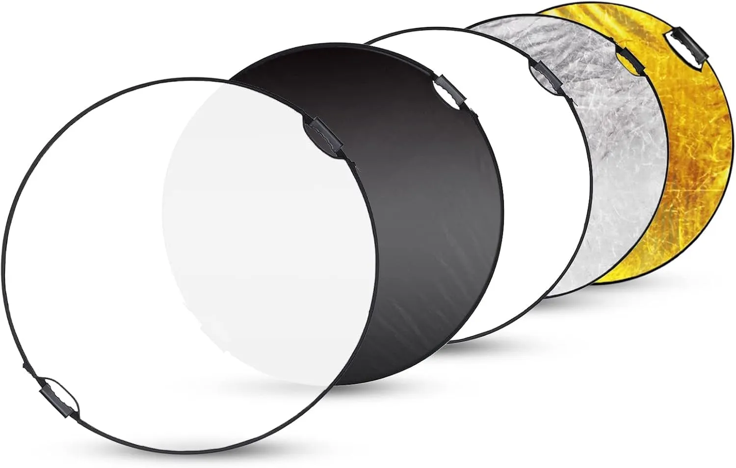Selens 32 Inch (80cm) Reflector Photography, Collapsible Light Reflector with Carrying Case, 5 in 1 Handle Reflector for Photography Photo Studio Lighting -Translucent, Silver, Gold, White and Black