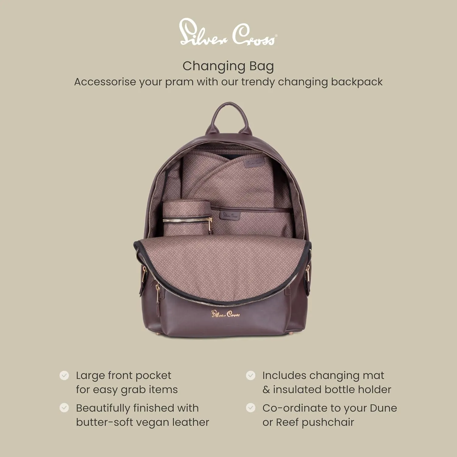 Silver Cross Women's Baby Changing Bag, Cocoa