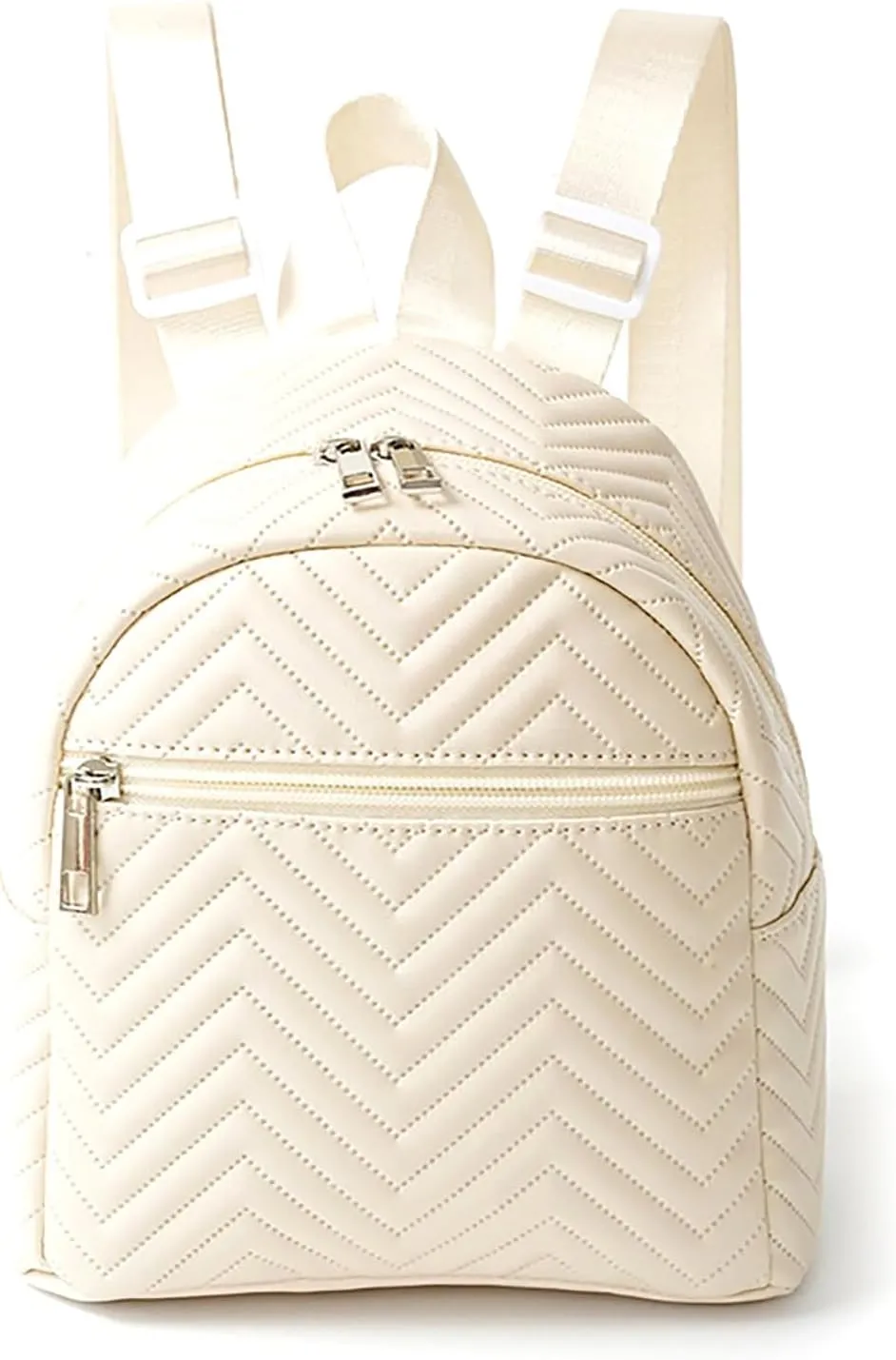 Simple Design PU Leather Backpack Solid Color for Korean Casual Schoolgirl Style