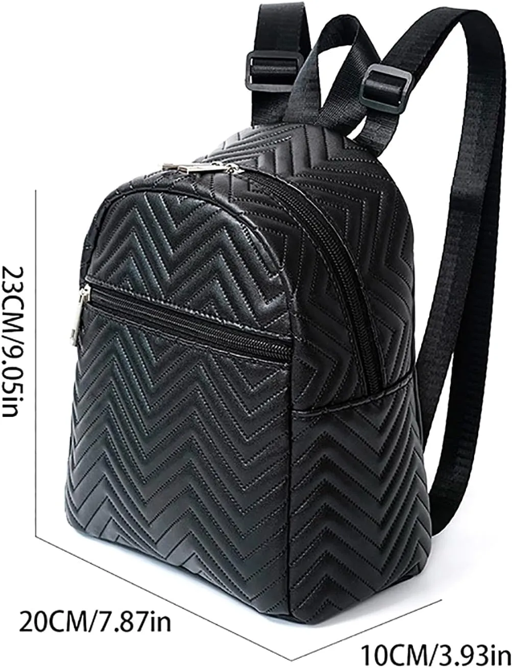 Simple Design PU Leather Backpack Solid Color for Korean Casual Schoolgirl Style