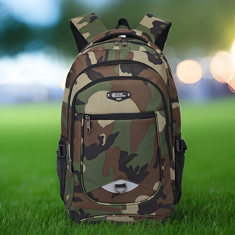 Simple Large Capacity Camouflage Print Backpack