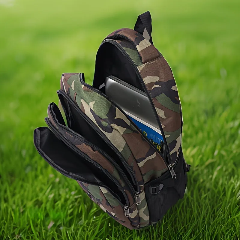 Simple Large Capacity Camouflage Print Backpack
