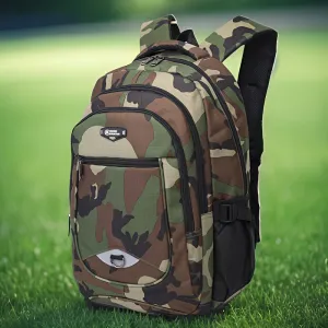 Simple Large Capacity Camouflage Print Backpack
