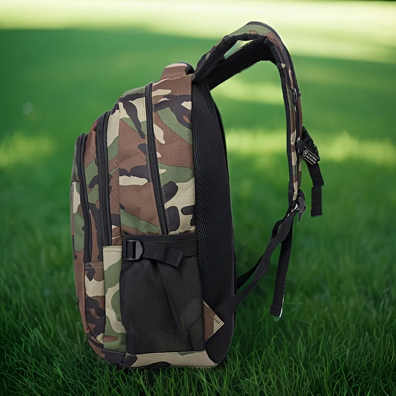 Simple Large Capacity Camouflage Print Backpack