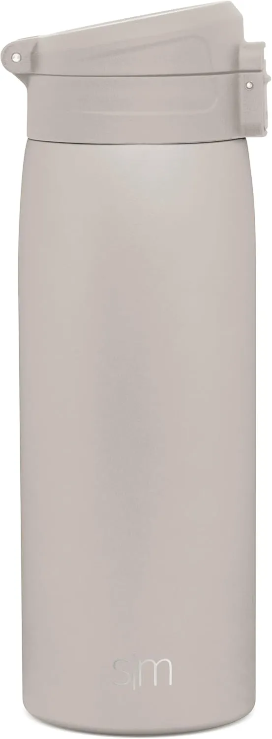 Simple Modern Insulated Thermos Travel Coffee Mug with Snap Flip Lid | Leakproof Reusable Stainless Steel Tumbler Cup | Gifts for Women Men Him Her | Kona Collection | 16oz | Almond Birch