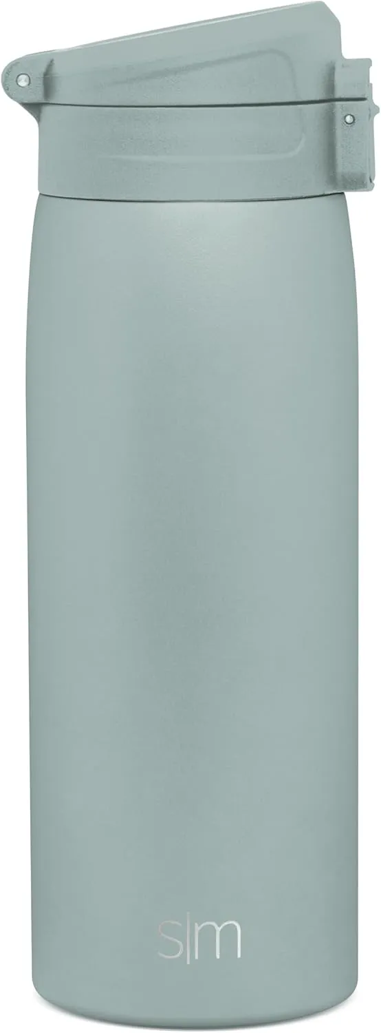 Simple Modern Insulated Thermos Travel Coffee Mug with Snap Flip Lid | Leakproof Reusable Stainless Steel Tumbler Cup | Gifts for Women Men Him Her | Kona Collection | 16oz | Sea Glass Sage