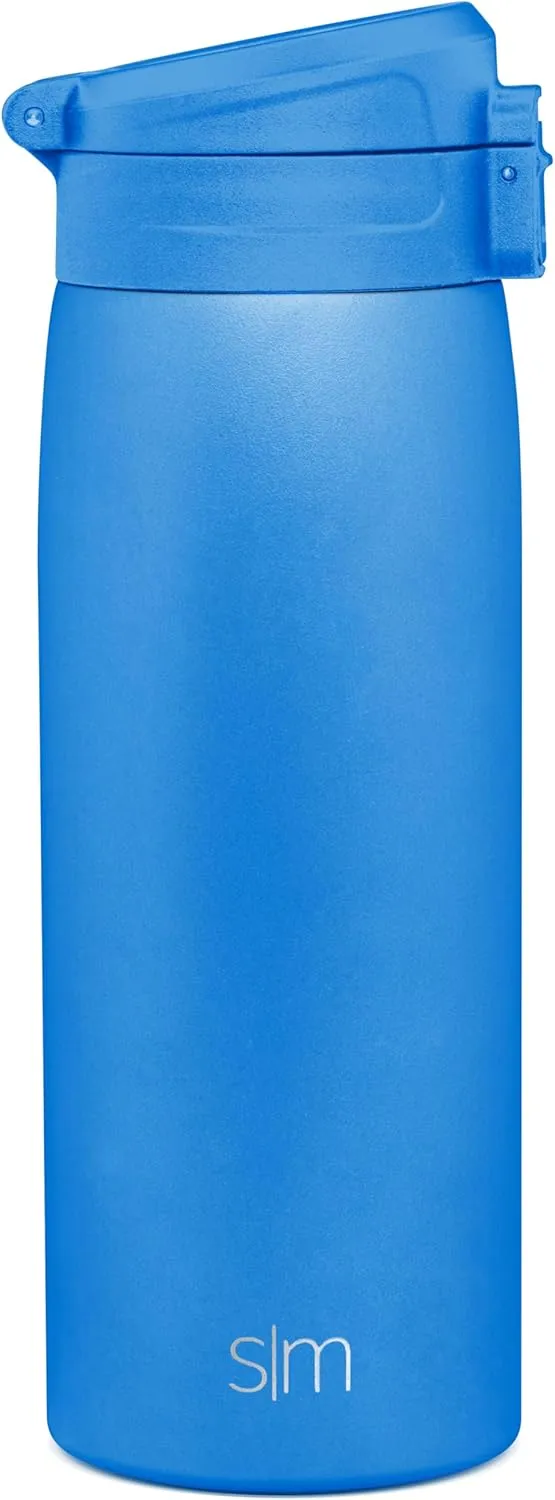 Simple Modern Insulated Thermos Travel Coffee Mug with Snap Flip Lid | Leakproof Reusable Stainless Steel Tumbler Cup | Gifts for Women Men Him Her | Kona Collection | 16oz | Supersonic Blue