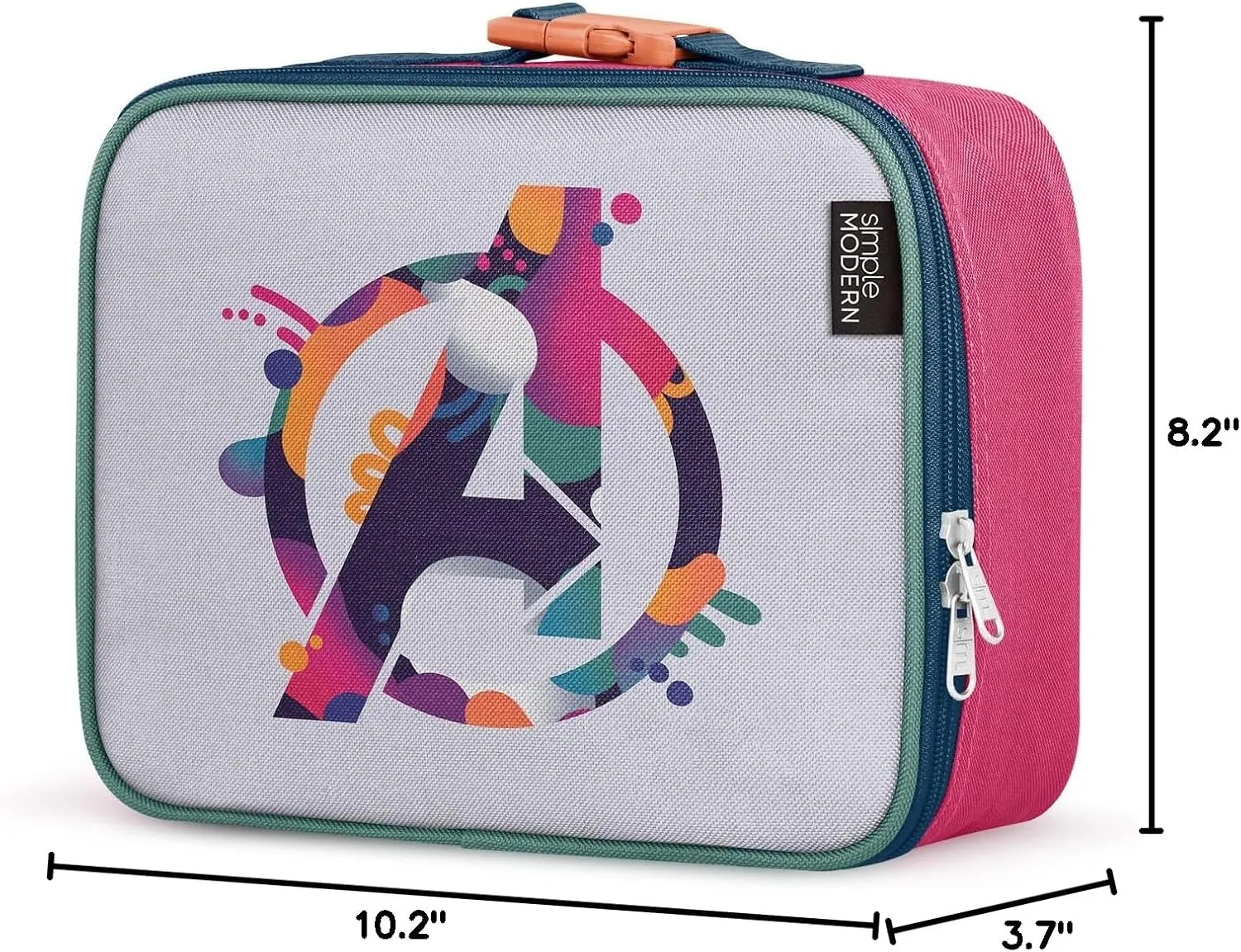 Simple Modern Marvel Kids Lunch Box for Toddler | Reusable Insulated Bag for Boys | Meal Containers for School with Exterior and Interior Pockets | Hadley Collection | Avengers Assemble