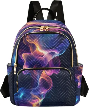 Sinestour Wave Colorful Women Backpack Purse Large Capacity Casual Daypack Adjustable Strap Ladies Travel Work Backpack