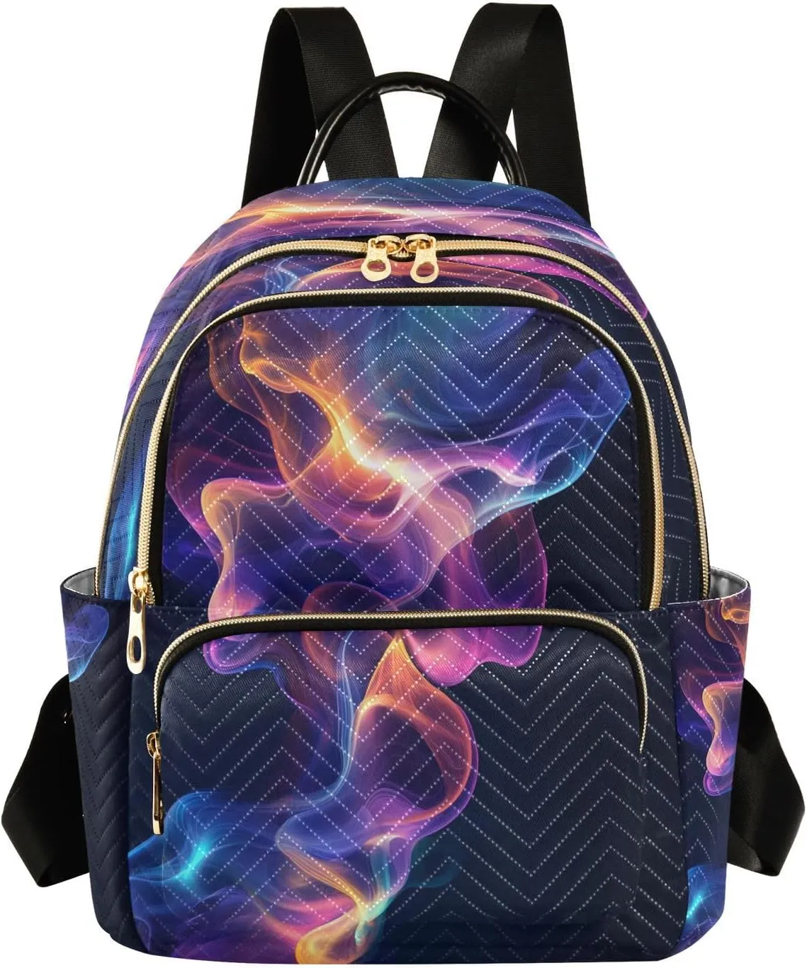 Sinestour Wave Colorful Women Backpack Purse Large Capacity Casual Daypack Adjustable Strap Ladies Travel Work Backpack