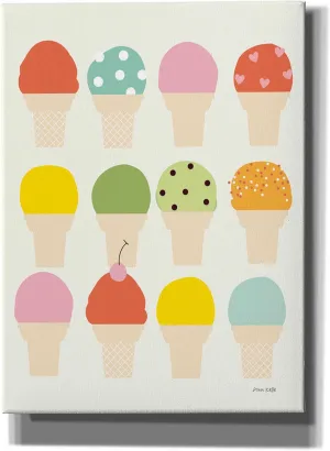 'Single Scoops' by Ann Kelle Designs, Canvas Wall Art, 40"x54"