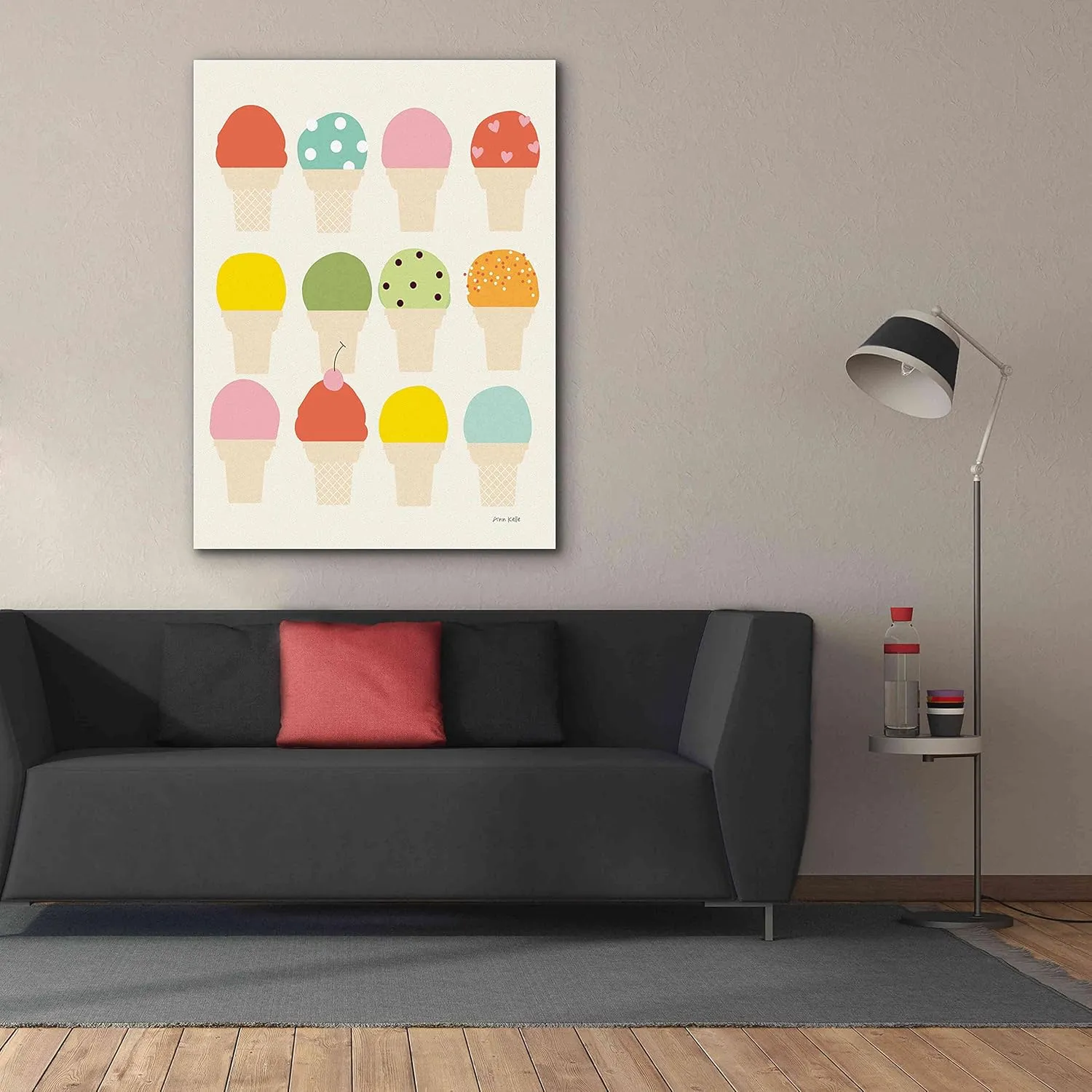 'Single Scoops' by Ann Kelle Designs, Canvas Wall Art, 40"x54"