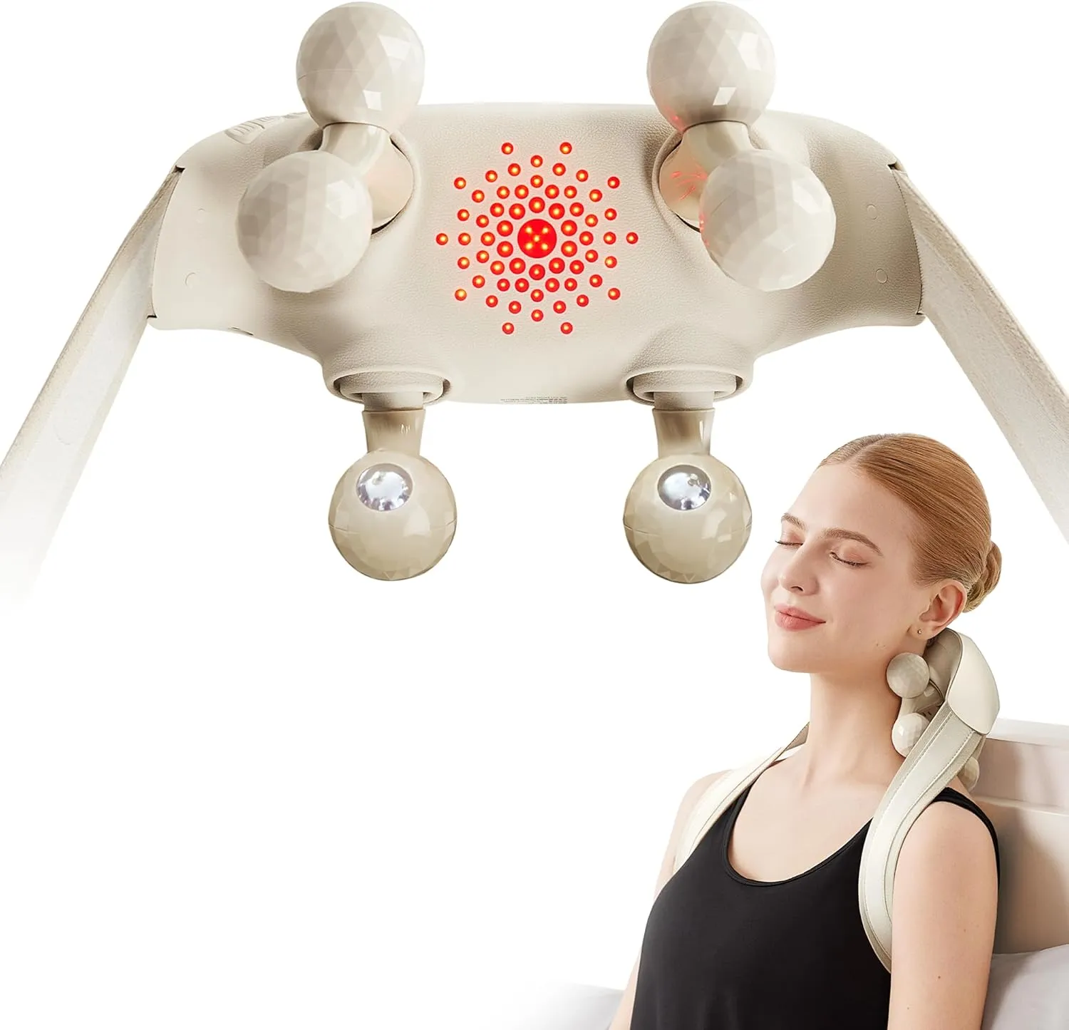 SKG Neck Massager for Pain Relief Deep Tissue FSA HSA Eligible Shiatsu Cordless Massager with Heat Neck and Shoulder Massage Mother Day Gift H7 Ultra