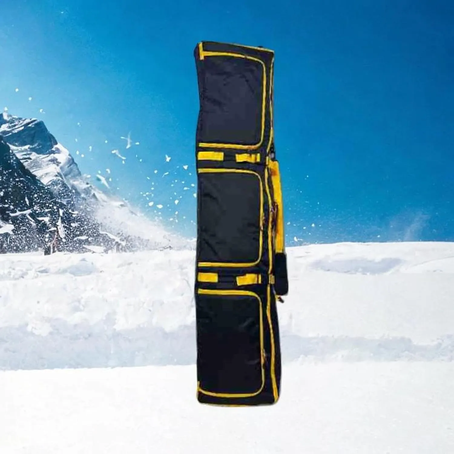 Ski Bag Snowboard Sleeve with Wheels for Adults Pouch with Handle Protective Snowboard Backpack Ski Gear Bag for Snowboarding