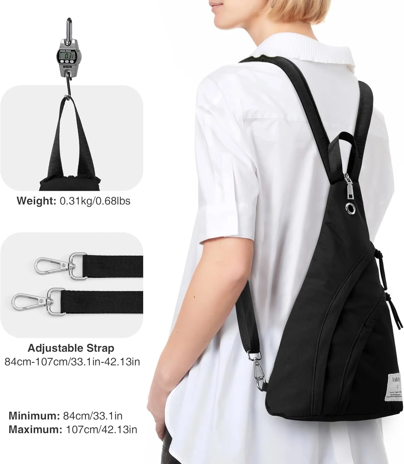 Sling Bag Crossbody Daypack for Men & Women Shoulder Bag for Hiking, Travelling, outdoors, Sports, Cycling, Casual