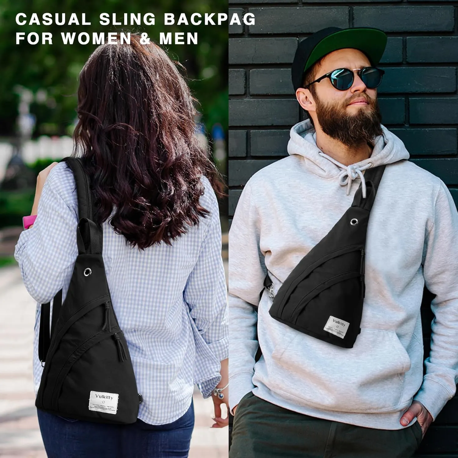 Sling Bag Crossbody Daypack for Men & Women Shoulder Bag for Hiking, Travelling, outdoors, Sports, Cycling, Casual