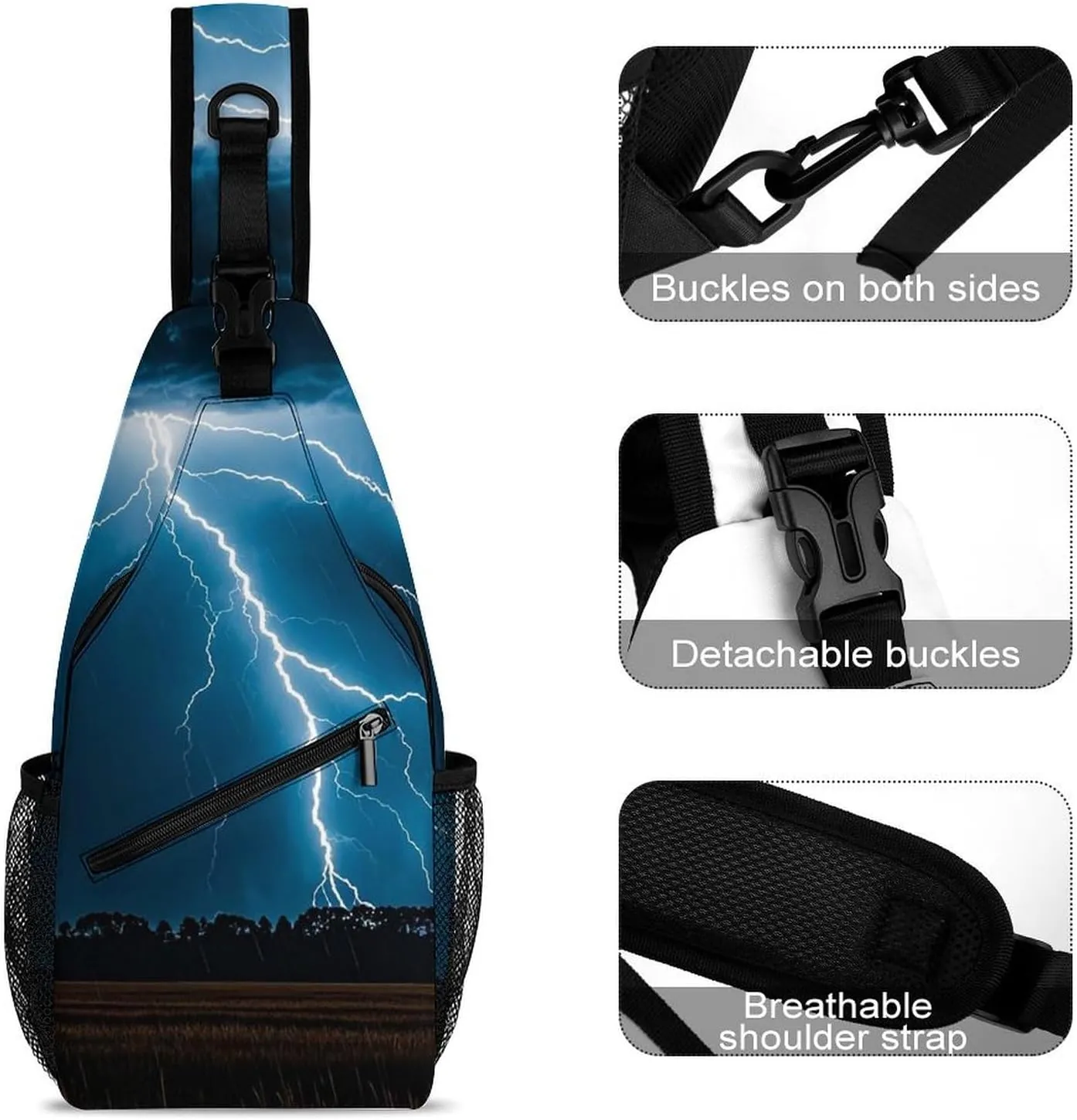 Small Crossbody Sling Backpack Dragonfly Chest Bags for Traveling Chest Fashion Shoulder Bag