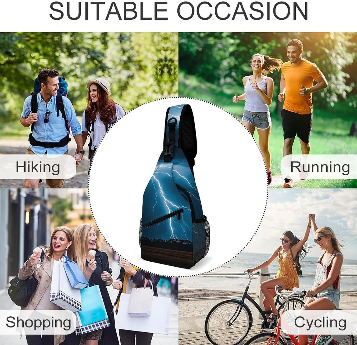Small Crossbody Sling Backpack Dragonfly Chest Bags for Traveling Chest Fashion Shoulder Bag