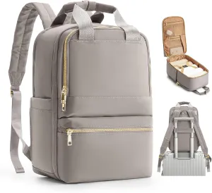 Small Travel Backpack For Women Travel Backpack Carry On Flight Approved Carry On Backpack Personal Item Travel Bag Laptop Teacher Backpack Work Backpack For Traveling On Airplane Khaki