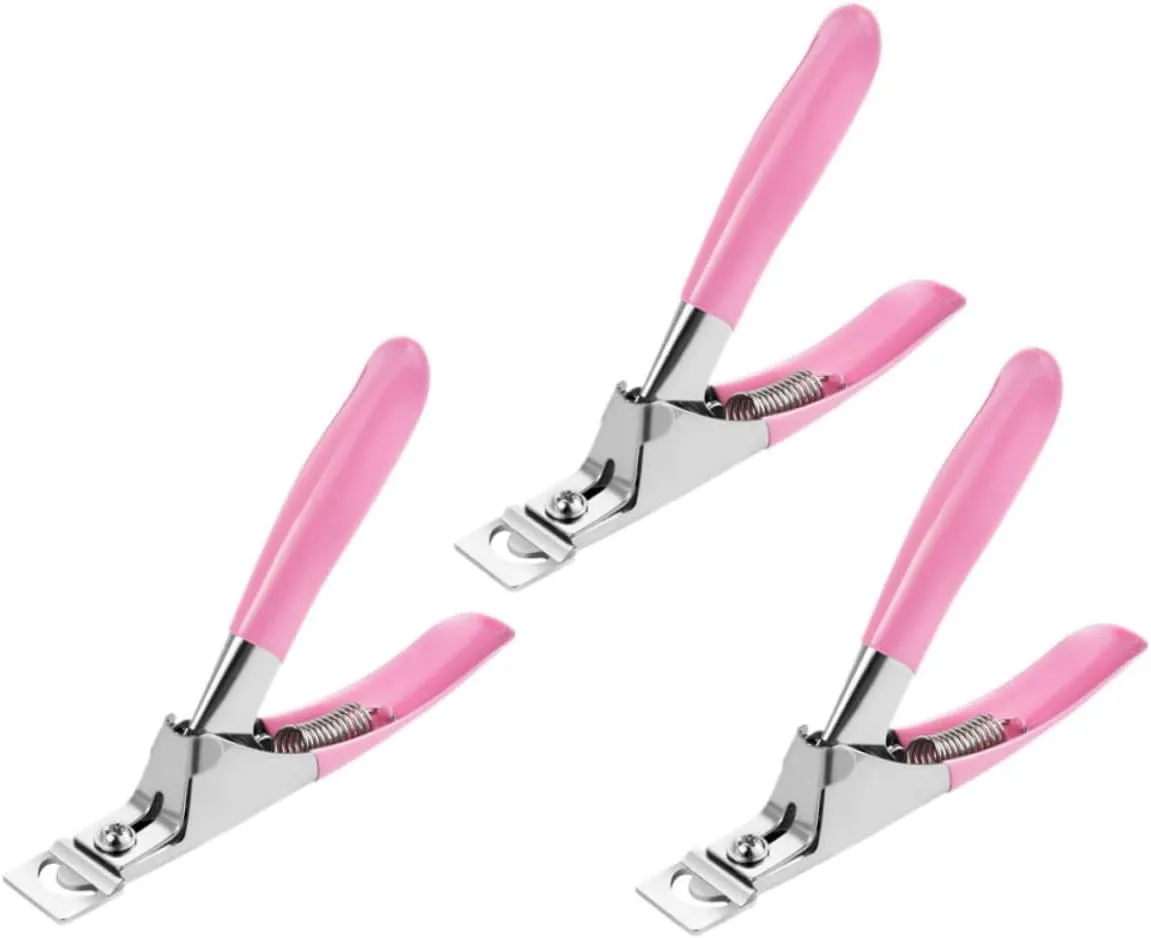 SOIMISS 3pcs U-Shaped Nail Clippers Stainless Steel Nail Trimmer for Easy Nail Shaping Ergonomic Design for Family Travel Daily Use