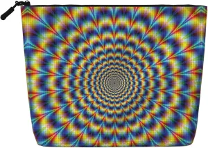 Spiral Optical Illusion Gif Print Single-Layer Makeup Bag Travel Cosmetic Bag With Zippered Pouches Women Essentials