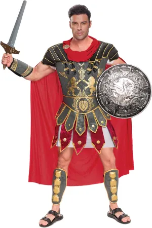 Spooktacular Creations Brave Men’s Roman Gladiator Costume Set for Halloween Audacious Dress Up Party