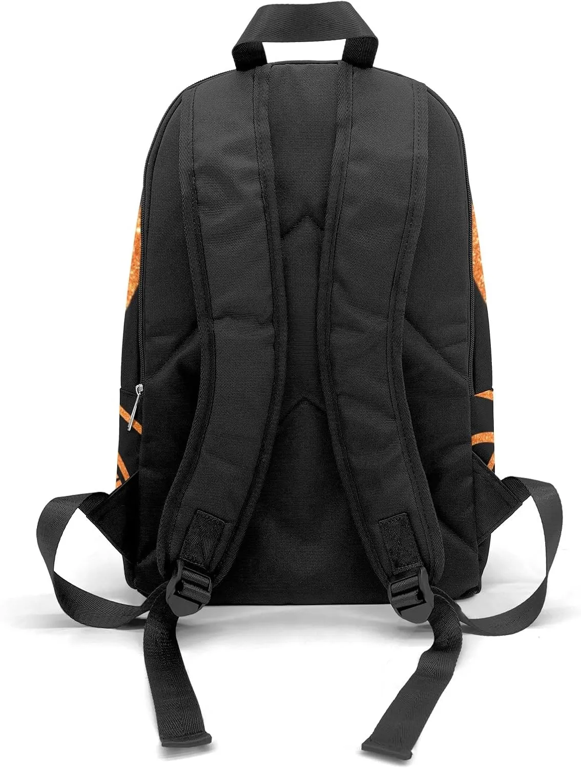 Sport Basketball Orange Personalized Backpack for Teen Custom Travel Backpack for Boys Girs Bookbag Casual Bag Name Gift, Design 12, EU5566SS