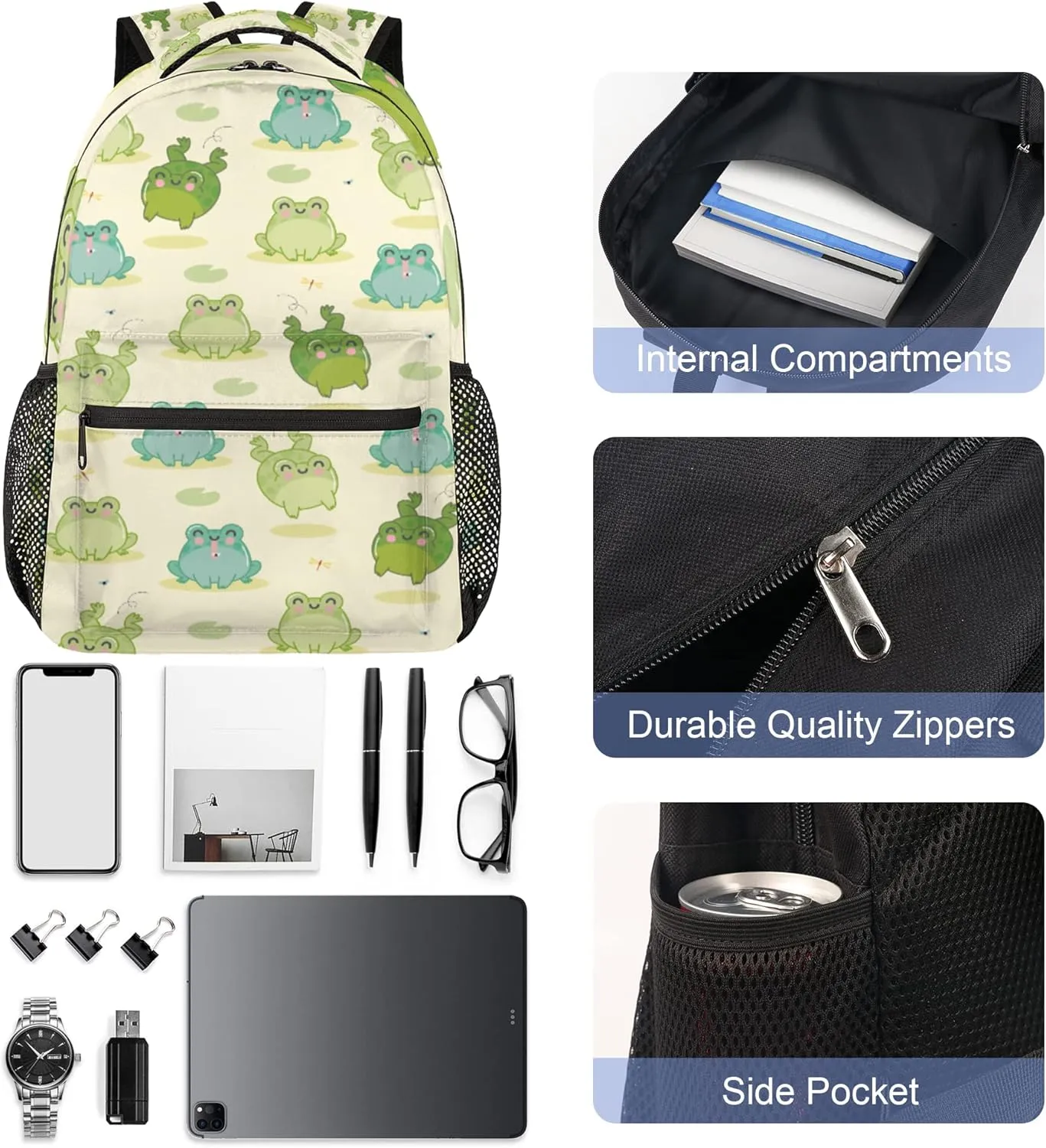 Sports Backpack for Boys, 18 Inch Basketball Print Travel Backpack