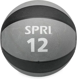 SPRI Medicine Ball - Exercise Workout Ball for Endurance Training - Thick Walled Heavy-Duty Textured Surface, Easy-to-Read Weight Label - Multi-Use Fitness Tool - Durable Construction