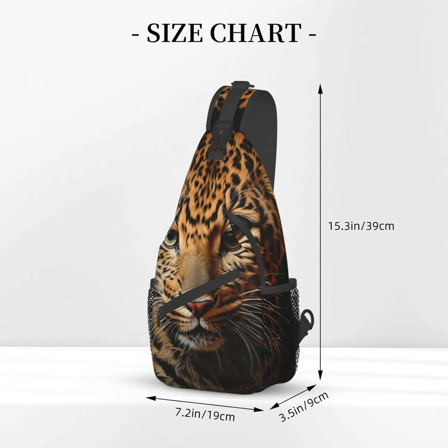 SSIMOO Leopard Print Versatile Travel Hiking Backpack-Perfect For Outdoor Cycling,Chest Shoulder Bag