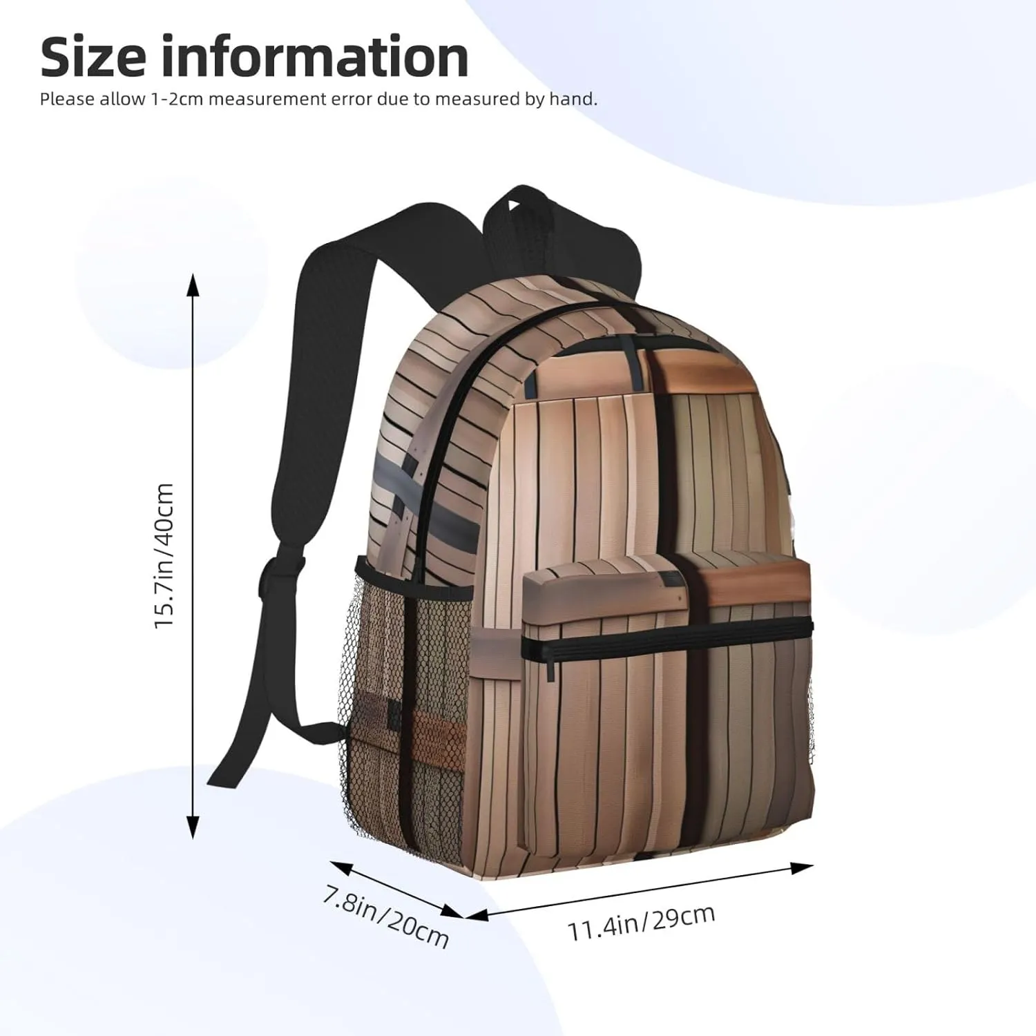 SSIMOO Teal Barn Door Floral Print Trendy Leisure Backpack Your Ideal Travel Companion,A Must-Have For Outdoor Travels