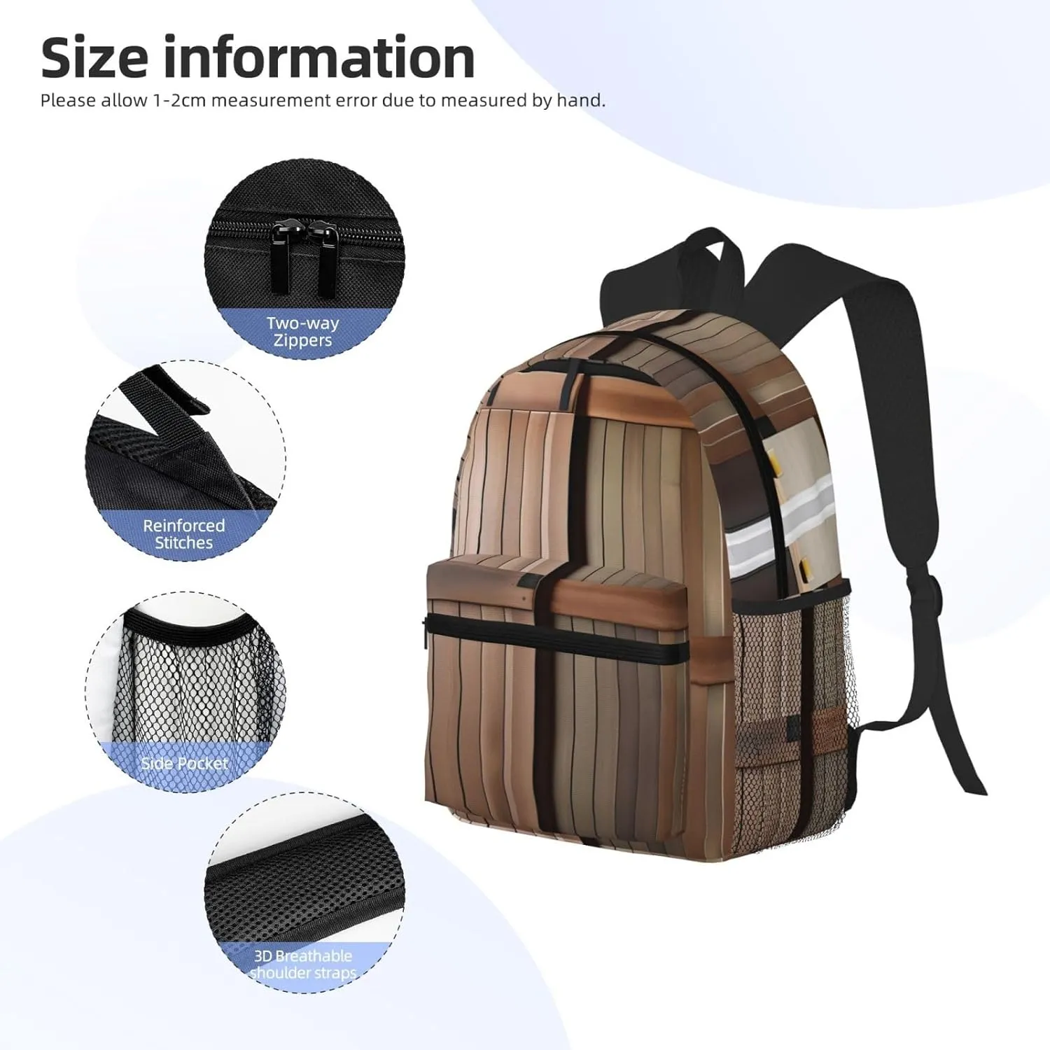 SSIMOO Teal Barn Door Floral Print Trendy Leisure Backpack Your Ideal Travel Companion,A Must-Have For Outdoor Travels