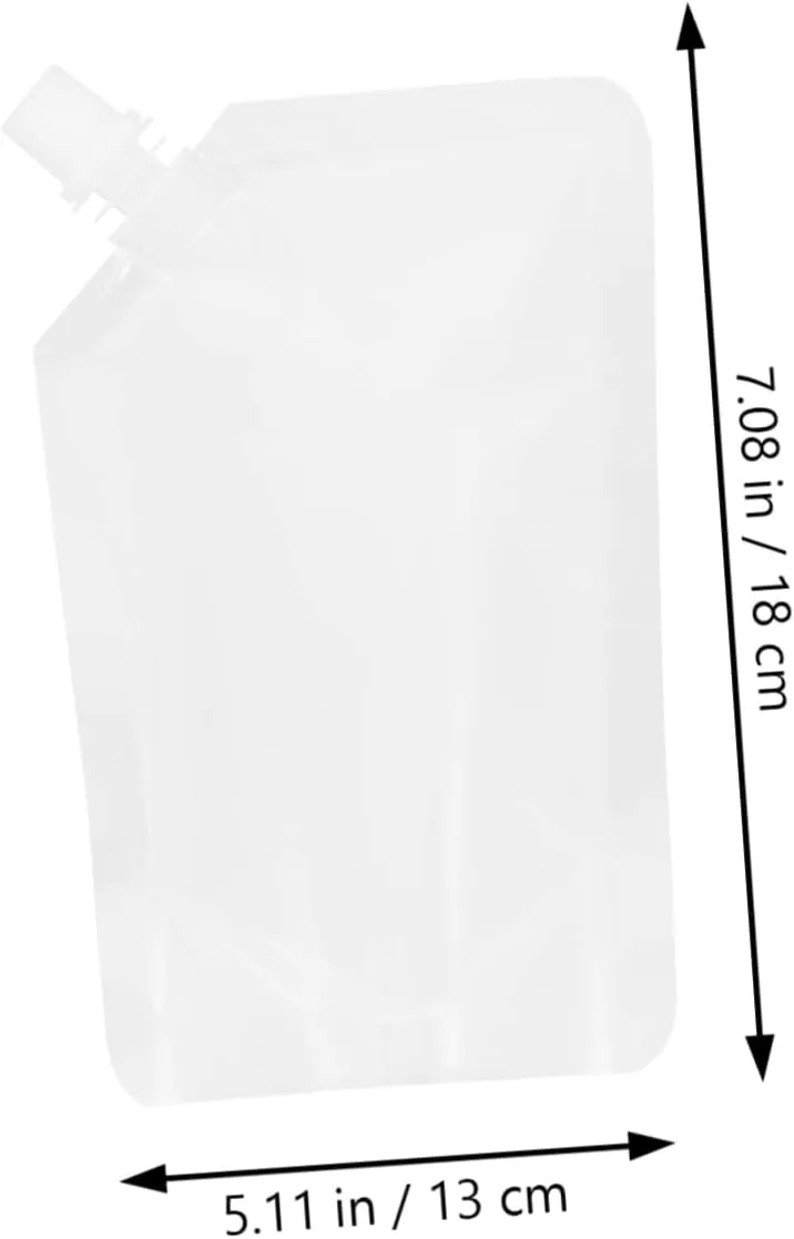 Stand-up Liquid Beverage Storage Pouches Leakproof Reusable Plastic Bags for Alcohol Juice Milk Edible Oil for Travel Outdoor Activities