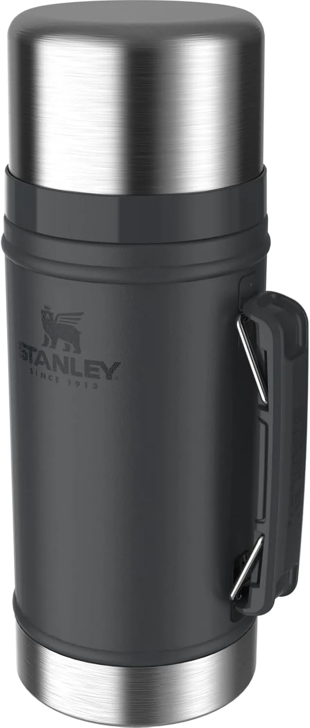 STANLEY Vacuum Insulated Large Food Jar, 18/8 Stainless Steel Food Jar for Cold and Hot Food, Soup Thermos with Leak Proof Lid Doubles as Cup, Wide Mouth Food Thermos