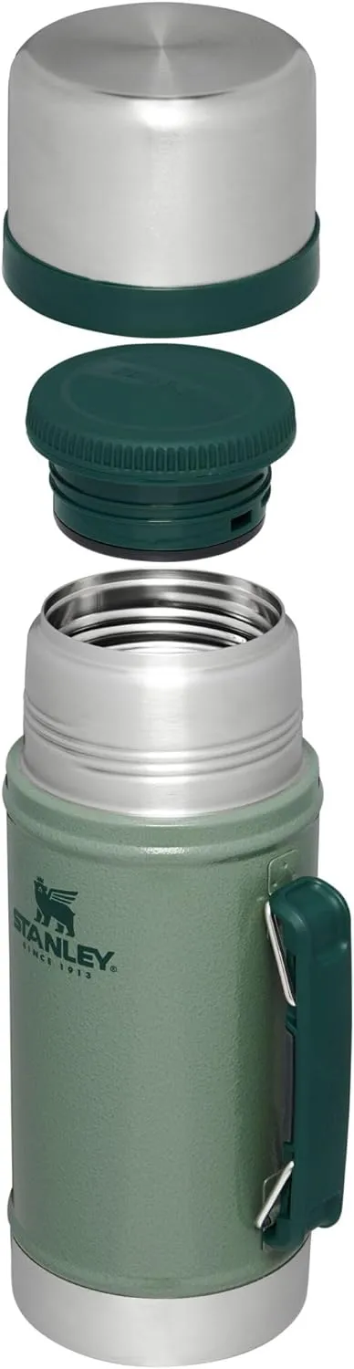 STANLEY Vacuum Insulated Large Food Jar, 18/8 Stainless Steel Food Jar for Cold and Hot Food, Soup Thermos with Leak Proof Lid Doubles as Cup, Wide Mouth Food Thermos