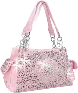 Star Flower Concealed Carry Purse Rhinestone Western Handbag