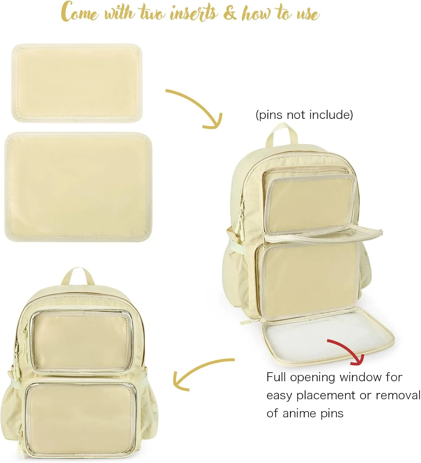 STEAMEDBUN Ita Bag Backpack with insert Pin Display Backpack for School Anime Cosplay
