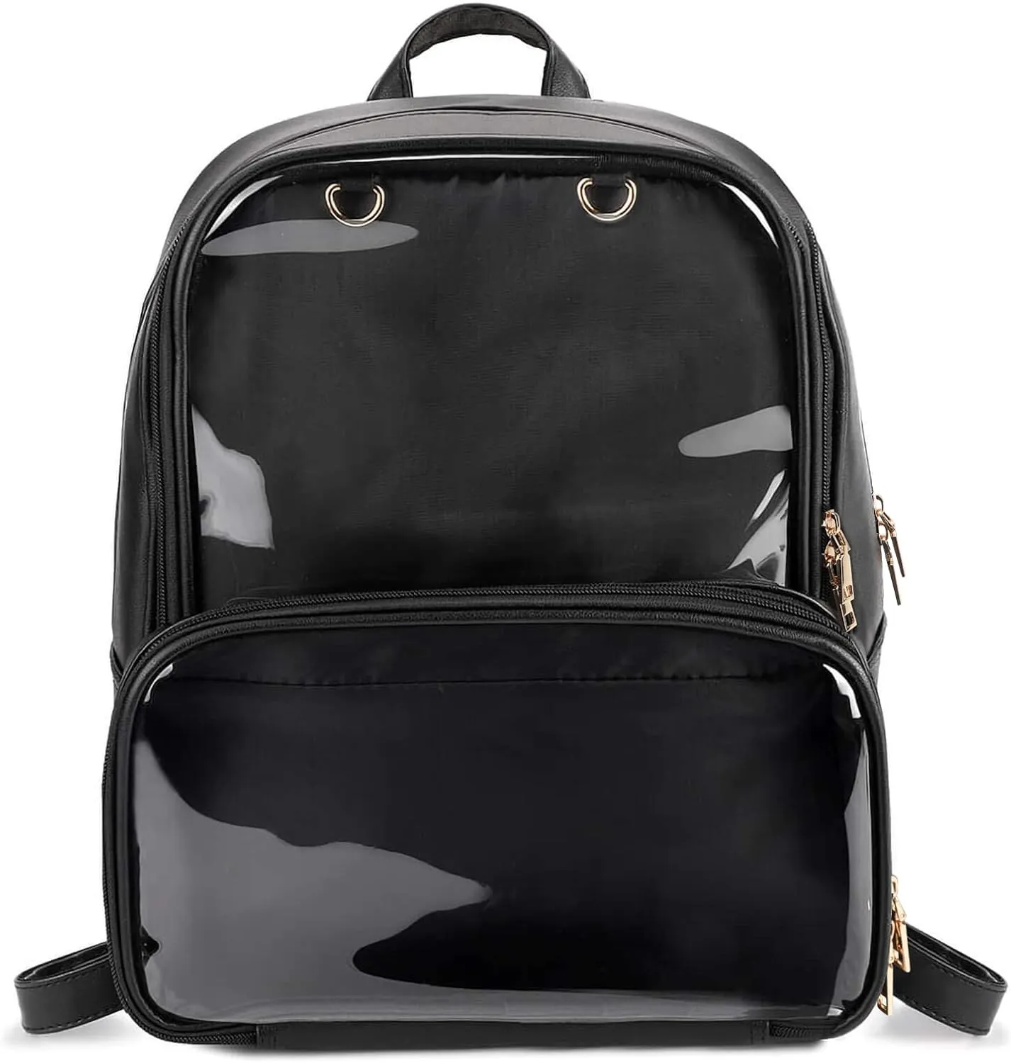STEAMEDBUN Ita Bag Double Window Candy PU Leather Backpack Kawaii Pins Bag with insert