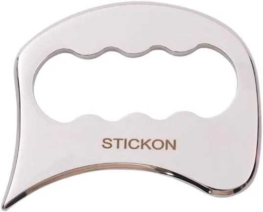 STICKON Stainless Stee Gua Sha Set 2 in 1,Scraping Massage Tools Kit & IASTM Tool for Physical Therapy, Muscle Scraping Tool, IASTM Tools,Soft Tissue Massage Tool(STICKON-52)