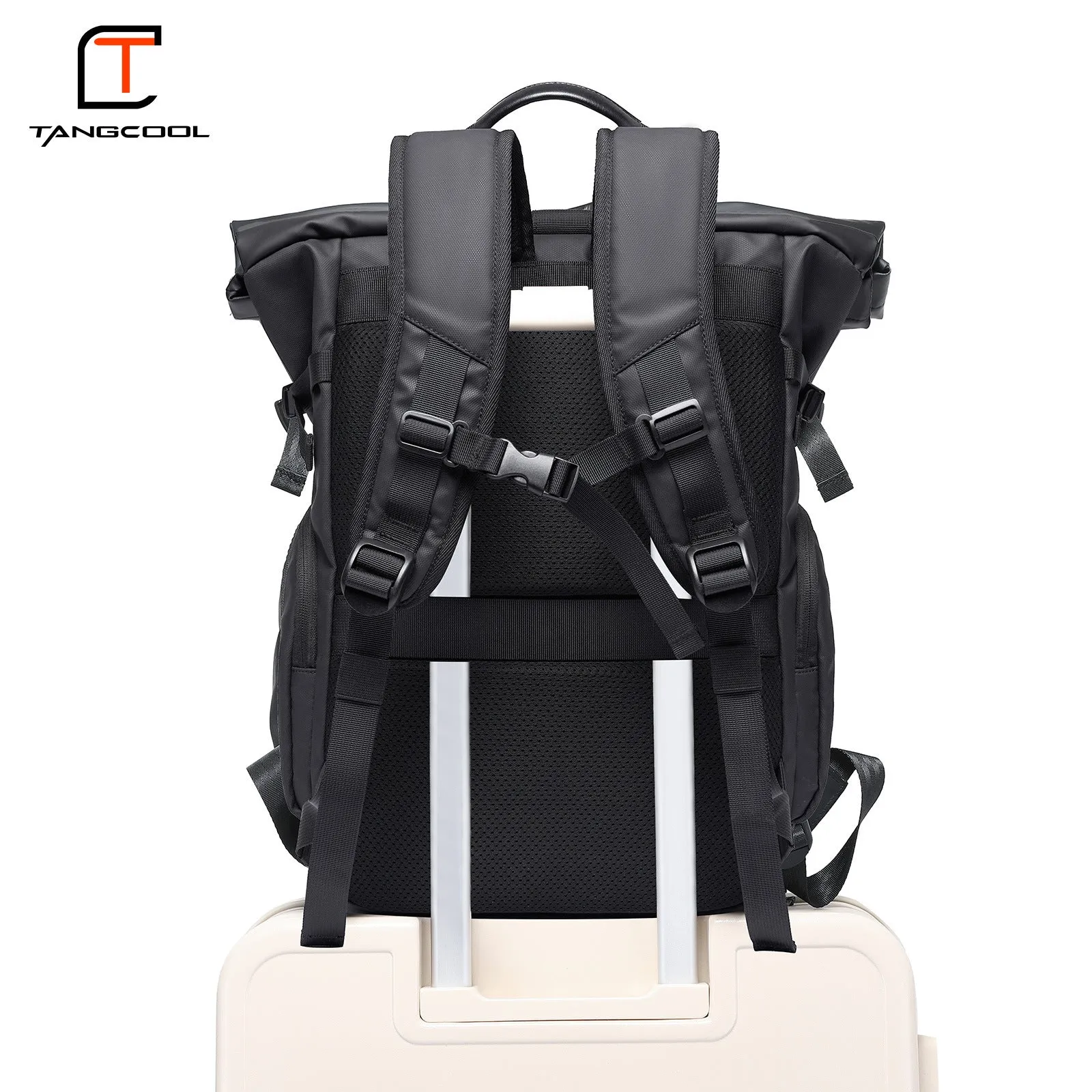 STOREXQ New Backpack Men's Fashion Computer Backpack Student Schoolbag Large Capacity Travel Bag Waterproof Oxford Cloth Backpack Men