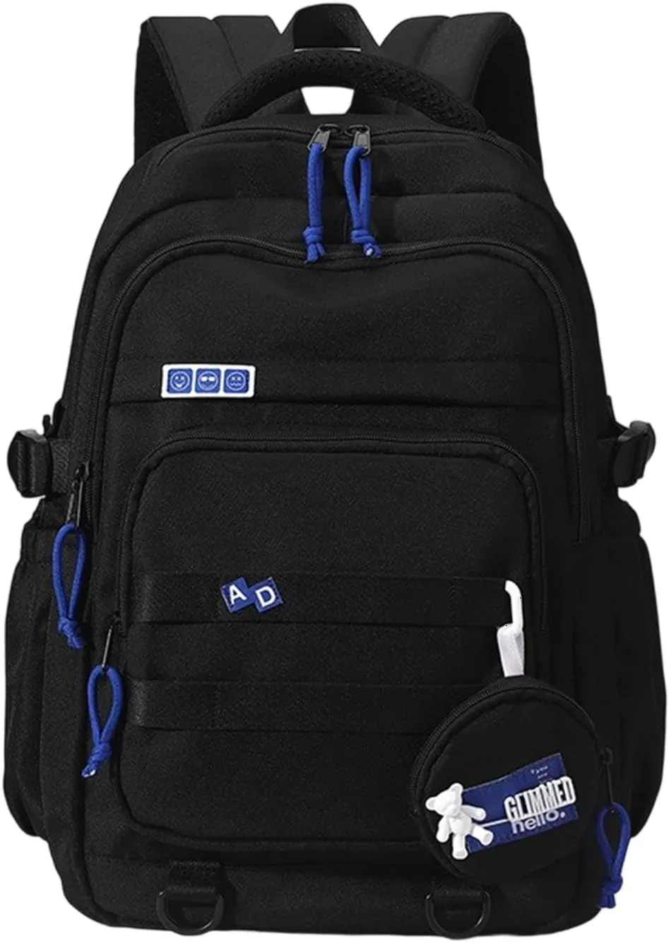 Student School Backpack Travel Backpack Laptop Bag Large Capacity Casual Daypacks Stylish Backpack Aesthetic Bag, Black, as the pic show