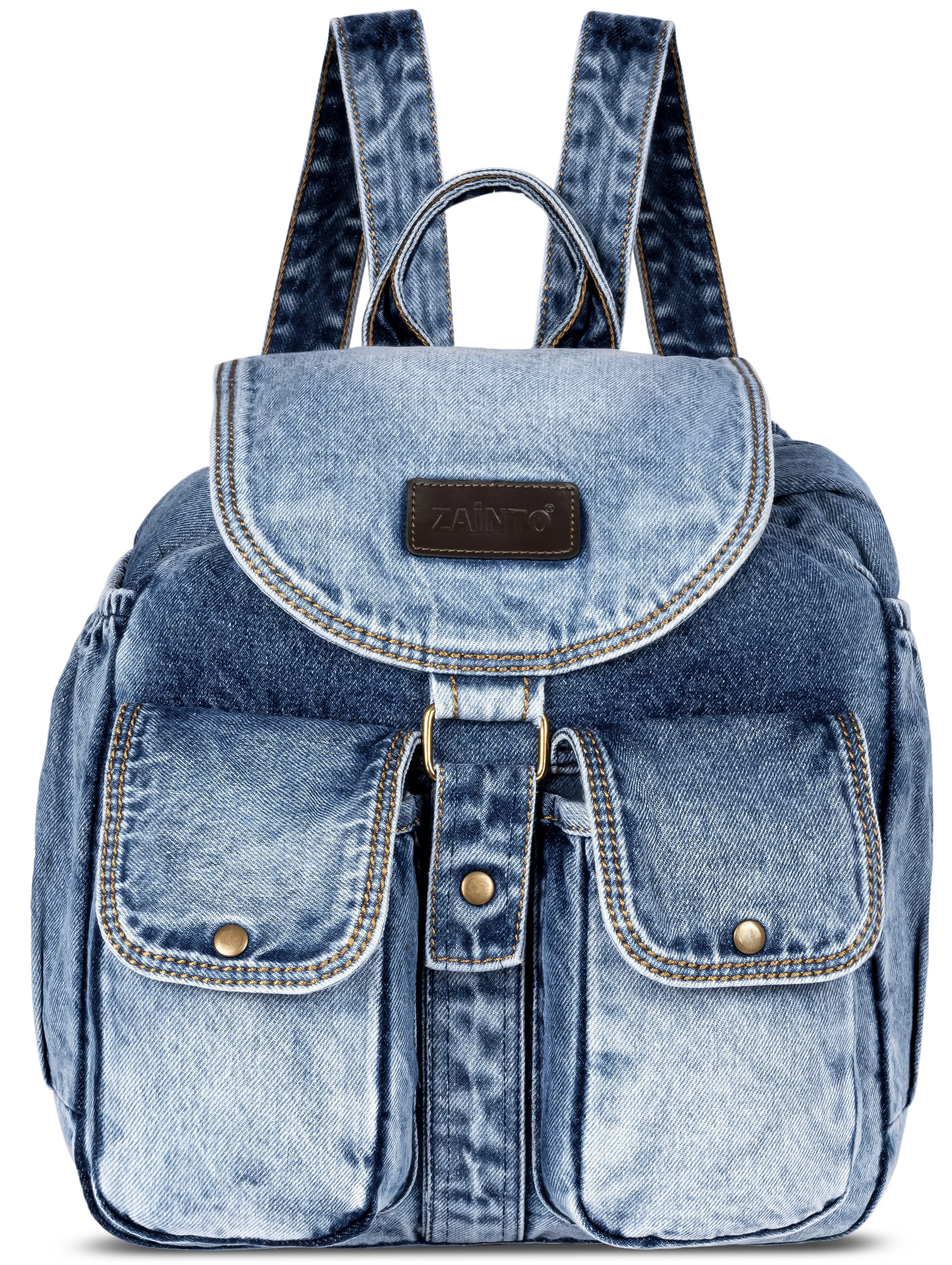 Stylish Denim Flap Backpack for Women & Men – Lightweight, Durable, and Spacious Bag for Travel, School, or Daily Use