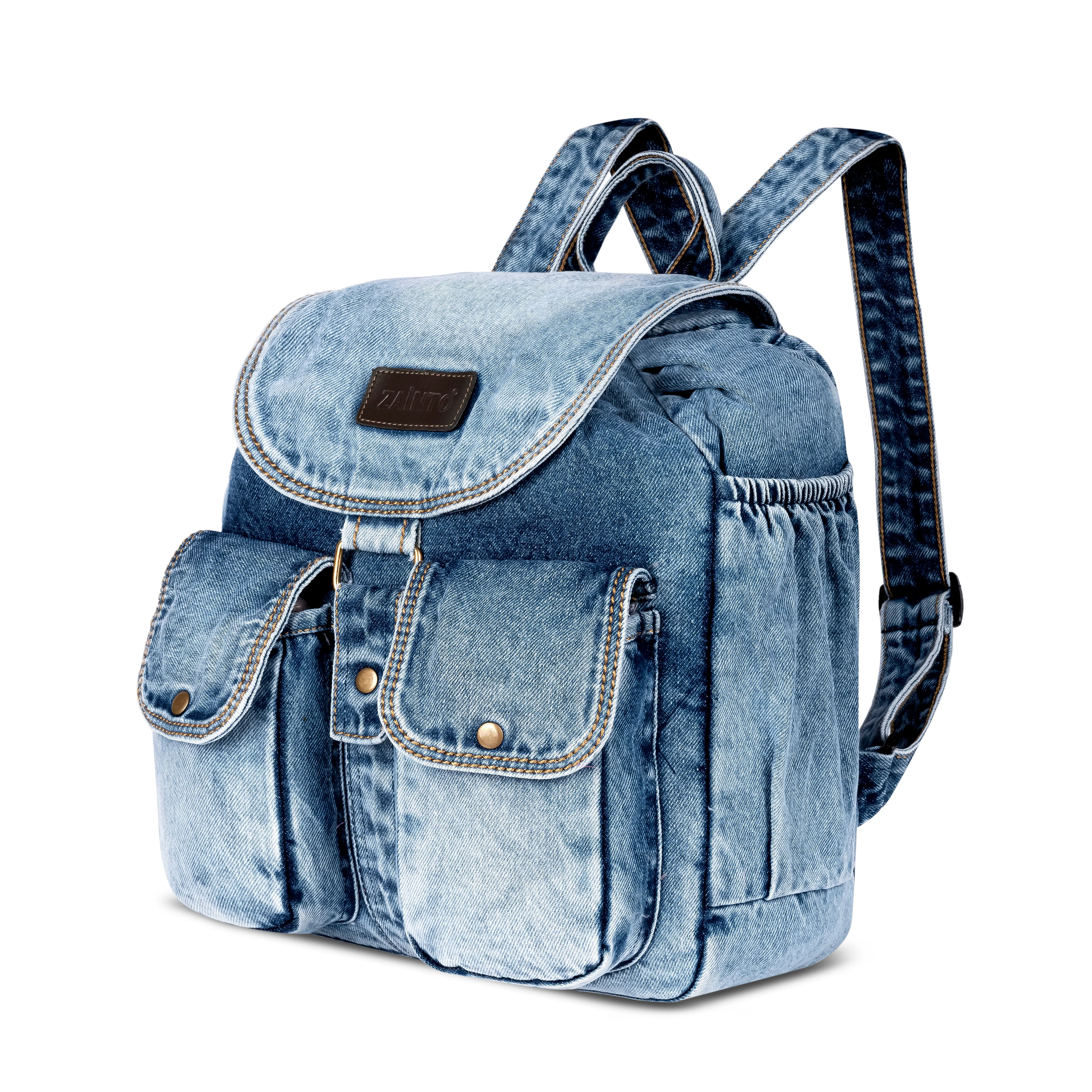 Stylish Denim Flap Backpack for Women & Men – Lightweight, Durable, and Spacious Bag for Travel, School, or Daily Use
