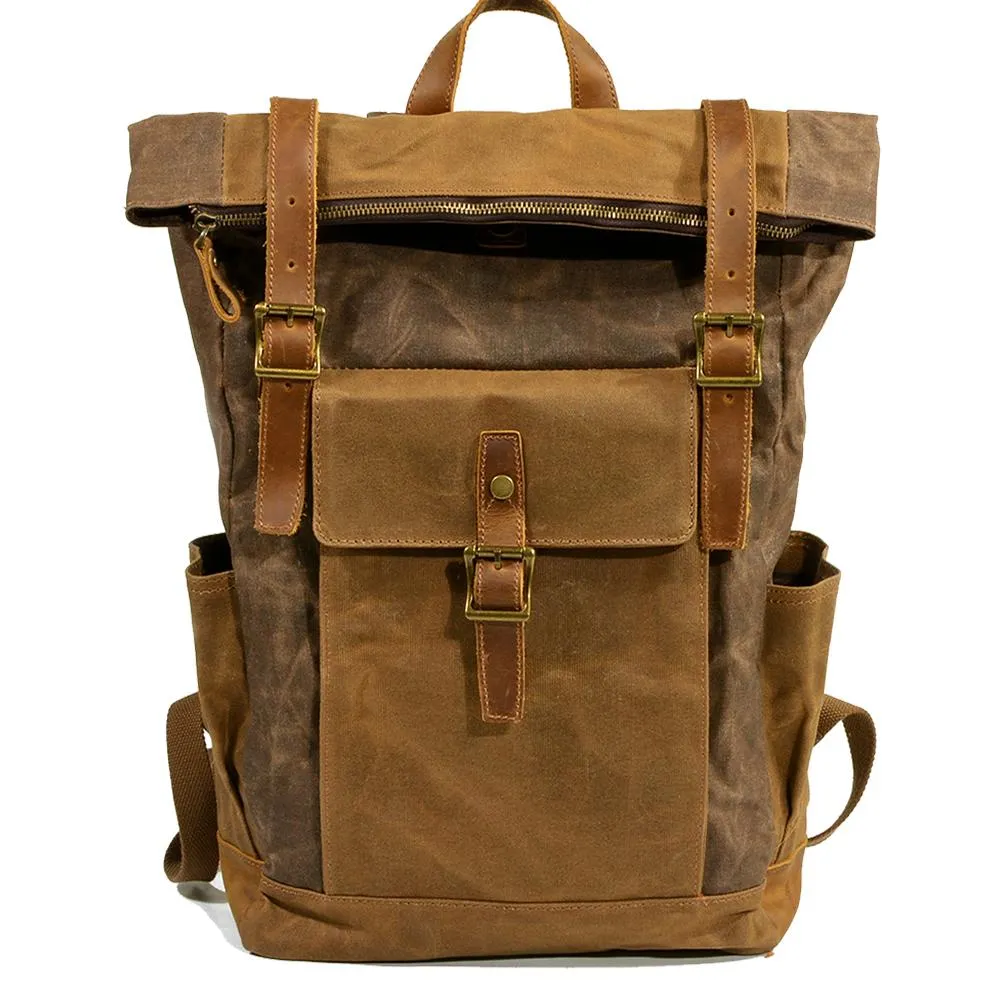 Stylish Men's Canvas Backpack with Padded Laptop Compartment